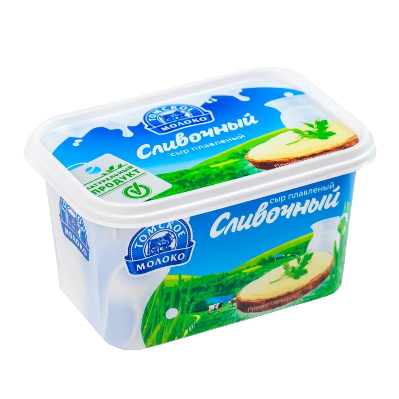 Сыр Томское Молоко плавленный сливочный, 400 гр., пластиковая банка