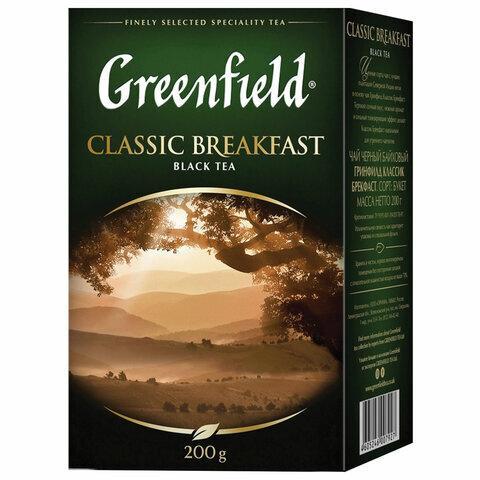 Чай Greenfield Классик Брекфаст черный листовой 200 гр., картон