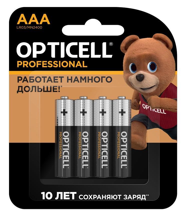 Батарейки Opticell PROFESSIONAL AAA 4шт., блистер
