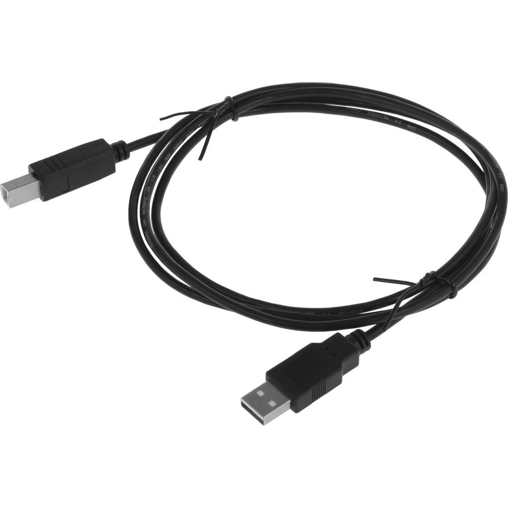 Кабель USB2.0 KINGPRICE KP-AmBm-v2-1.5m, USB A (m) (прямой) - USB B(m) (прямой), круглое, 1.5м, черный
