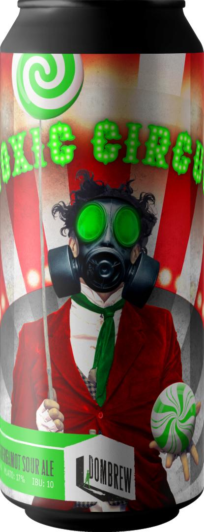 Эль Домодедовский пивоваренный завод Toxic Circus кислый Арбуз и бергамот пастеризованное 500 мл., ж/б