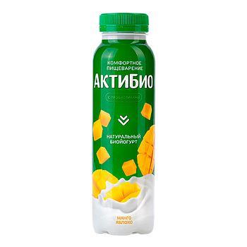 Йогурт питьевой Актибио Манго 1,5% 260 гр., ПЭТ