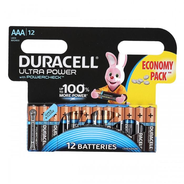 Батарейки мизинчиковые LR03 AAA BL-12 Alkaline 1.5V Ultra Power 12шт Duracell, блистер