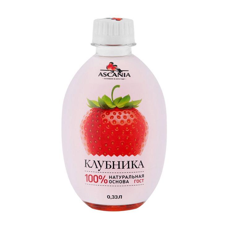 Напиток газированный Ascania клубника с мякотью Россия 330 мл., ПЭТ