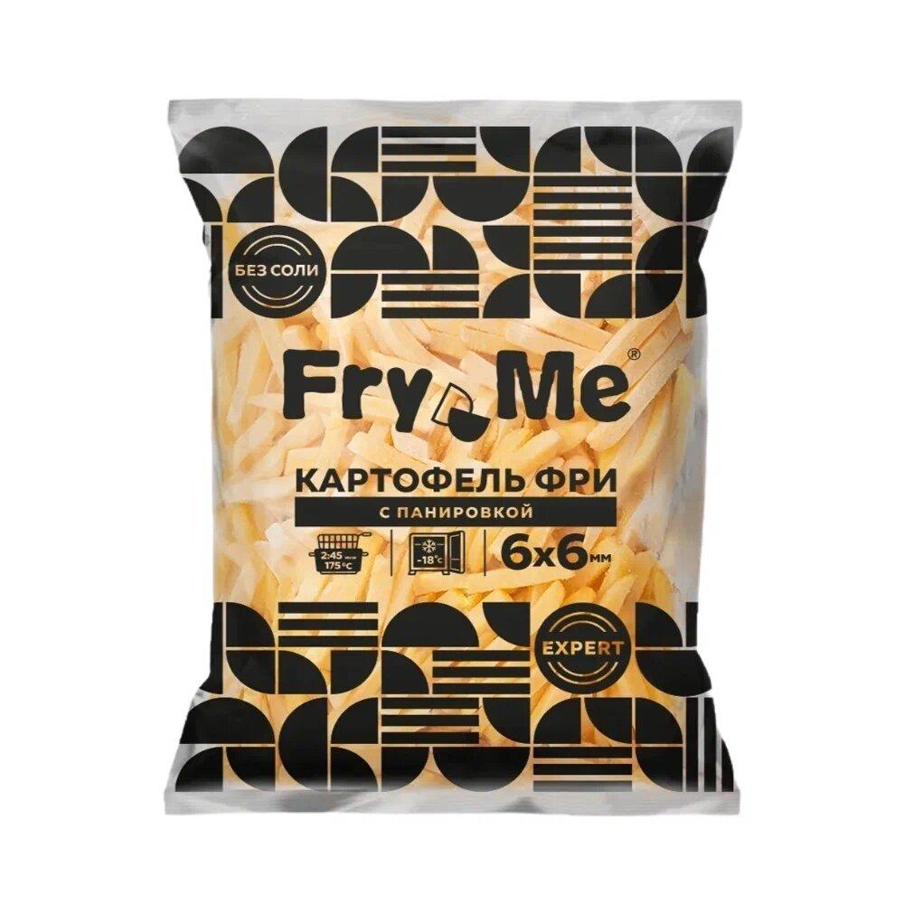 Картофель фри Ви фрай Fry Me Premium в Панировке с Кожурой 6мм 2,5 кг., флоу-пак