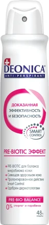 Дезодорант-антиперспирант Deonica Pre-Biotic Эффект спрей 200 мл., баллон