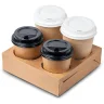 Держатель Eco CupHolder family ДЖИДИСИ для 4-х стаканов 250 шт/уп Россия крафтовый., пакет